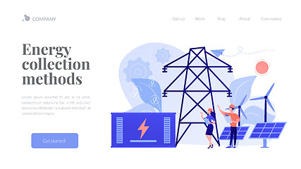 Image showing Energy storage concept landing page.