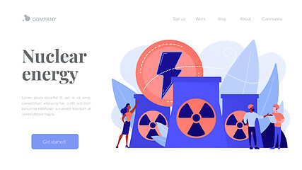 Image showing Nuclear energy concept landing page.