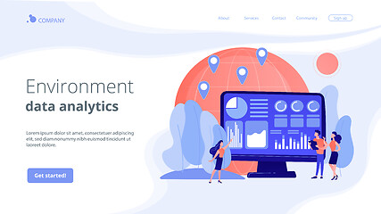 Image showing Environment data analytics concept landing page