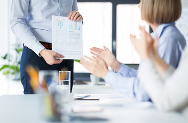 Image showing business team at office meeting or presentation