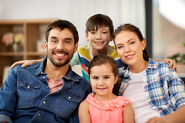 Image showing portrait of happy family at home