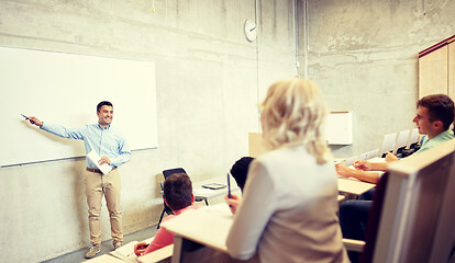 Image showing group of students and teacher at lecture