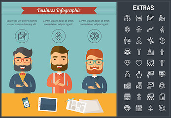 Image showing Business infographic template and elements.