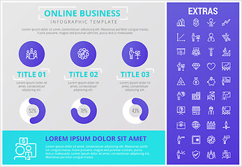 Image showing Online business infographic template and elements.