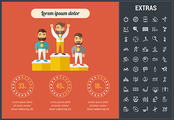 Image showing Sports infographic template, elements and icons.