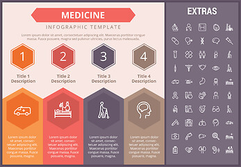 Image showing Medicine infographic template, elements and icons.