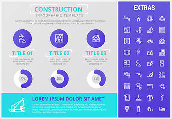 Image showing Construction infographic template and elements.