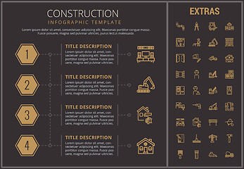 Image showing Construction infographic template and elements.