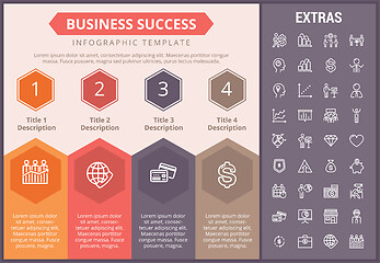 Image showing Business success infographic template and elements