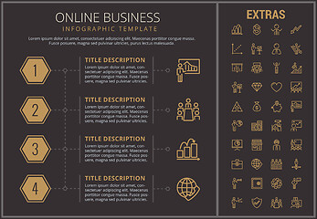 Image showing Online business infographic template and elements.