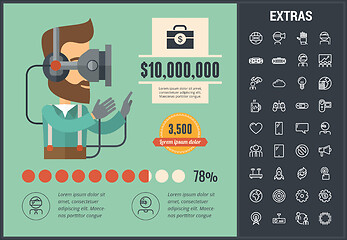 Image showing Virtual reality infographic template and elements.