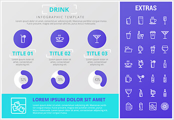 Image showing Drink infographic template, elements and icons.