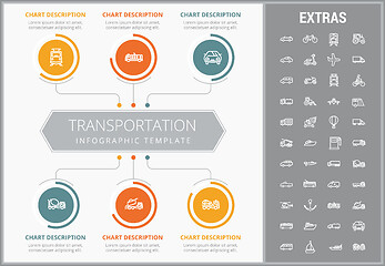 Image showing Transportation infographic template and elements.