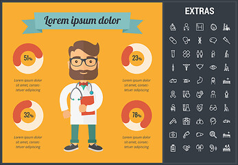 Image showing Medicine infographic template, elements and icons.