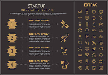 Image showing Startup infographic template, elements and icons.