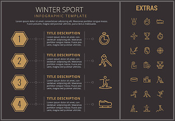 Image showing Winter sport infographic template, elements, icons