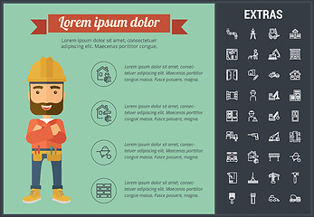 Image showing Construction infographic template and elements.