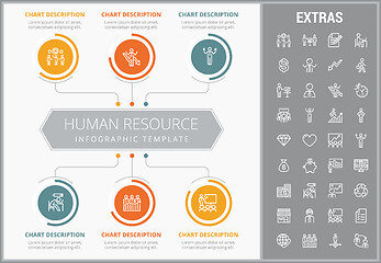 Image showing Human resource infographic template and elements.