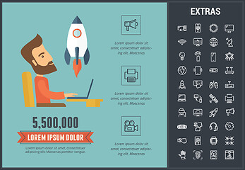 Image showing Startup infographic template, elements and icons.