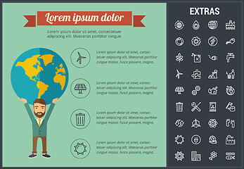 Image showing Ecology infographic template, elements and icons.