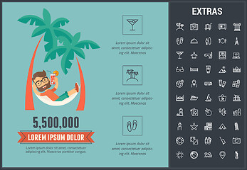 Image showing Travel infographic template, elements and icons.