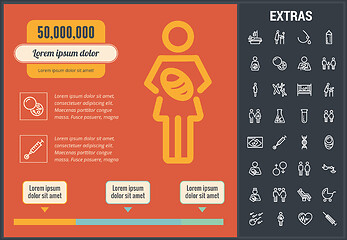 Image showing Maternity infographic template, elements and icons