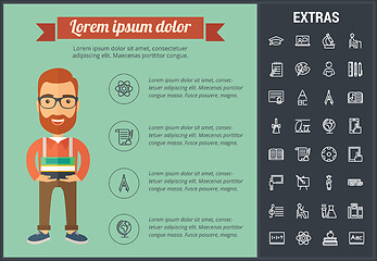 Image showing Education infographic template, elements and icons