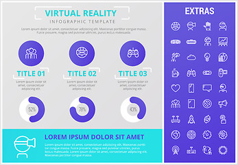 Image showing Virtual reality infographic template and elements.