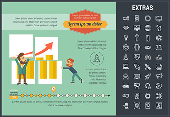 Image showing Startup infographic template, elements and icons.