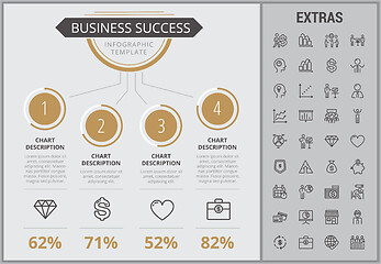 Image showing Business success infographic template and elements