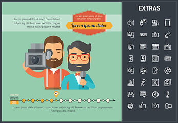 Image showing Media infographic template, elements and icons.