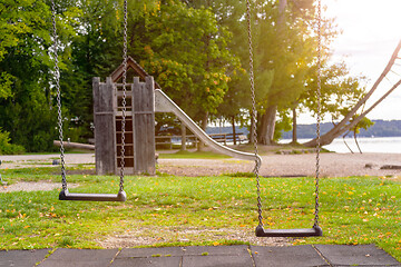 Image showing lonely children\'s playground