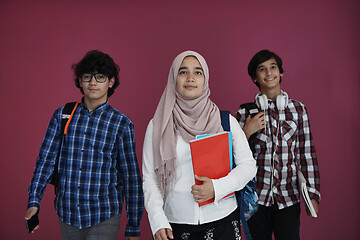 Image showing Arab teens group