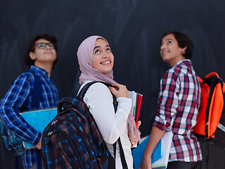 Image showing Arab teenagers group