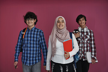 Image showing Arab teens group