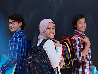 Image showing Arab teenagers group