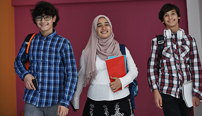 Image showing Arab teens group