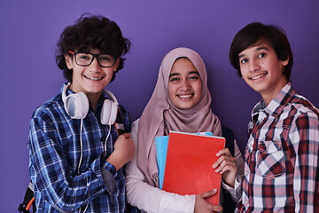 Image showing Arab teens group