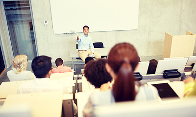 Image showing group of students and teacher at lecture