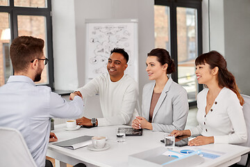 Image showing recruiters having interview with employee