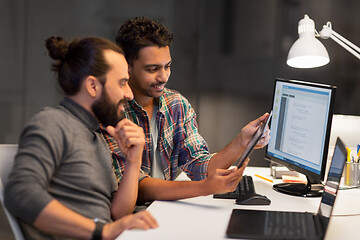 Image showing creative team with tablet pc working at office