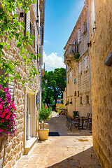 Image showing Narrow street in Perast