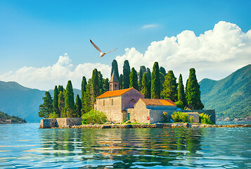 Image showing George Island near town Perast