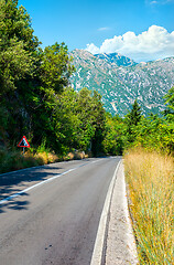 Image showing Mountain road in Montenegro