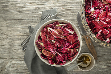 Image showing Red lettuce salad