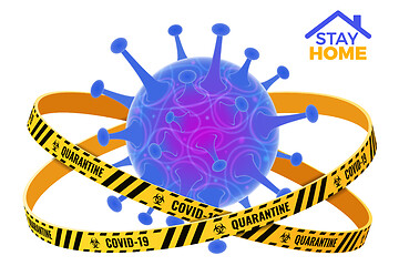 Image showing covid-19 coronavirus quarantine stay home