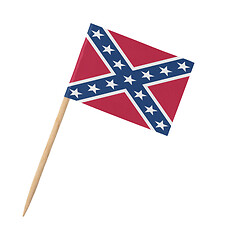 Image showing Small paper Confederate flag on wooden stick