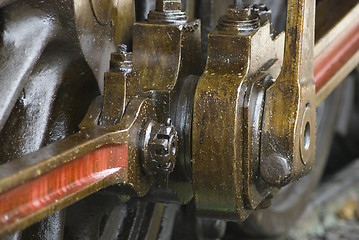 Image showing Detail of old steam engine