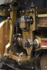 Image showing Running gear of steam engine
