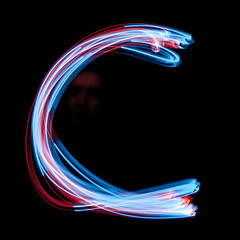 Image showing Letter ? of the alphabet made from neon signs